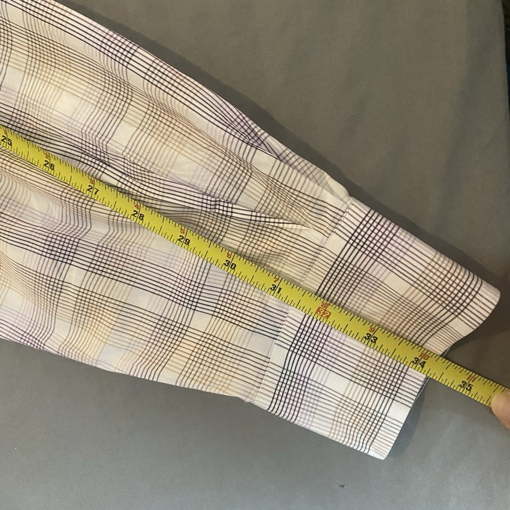 Peter Millar Men's XXL Shirt Multicolor Plaid Long Sleeve Cotton Button Down - Picture 6 of 9